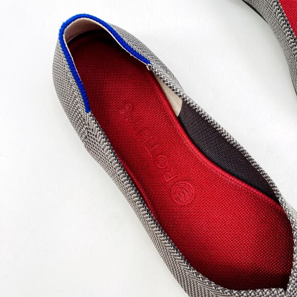 Rothy's grey & black round toe flats - Picture 2 of 5